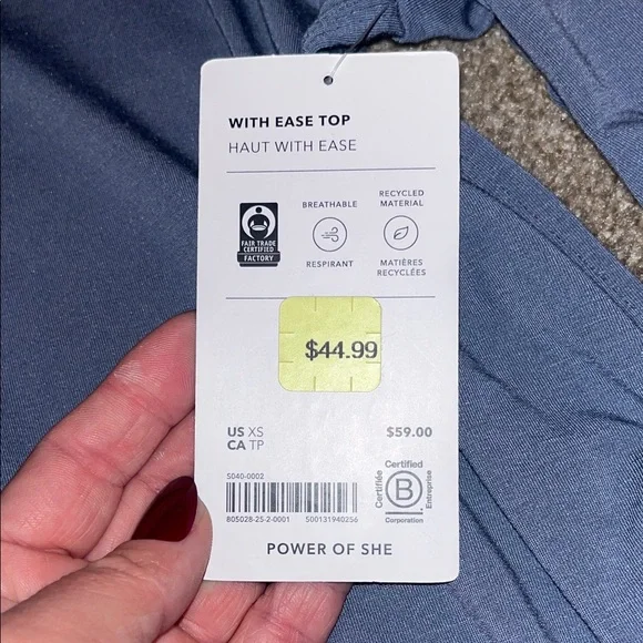 Athleta Women’s Long Sleeve Slate Shirt - Picture 3 of 5